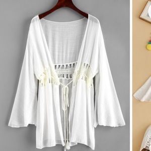 Crochet panel cover up